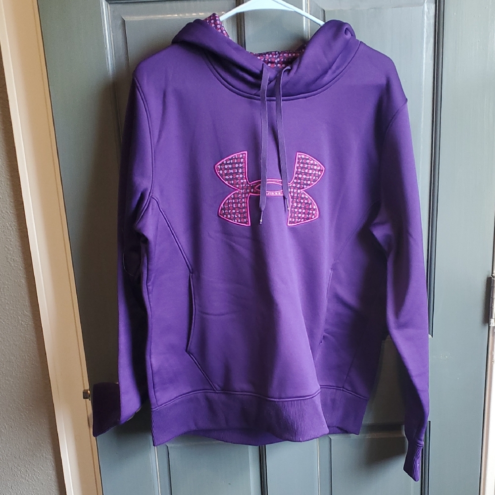 Under Armour Purple Hoodie with Pink Logo